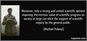 scientific opinion imposing the intrinsic value of scientific progress ...