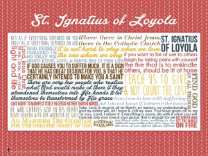 Saint Ignatius of Loyola Quote Poster