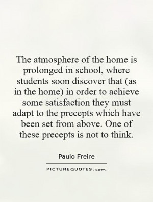 in school, where students soon discover that (as in the home) in order ...