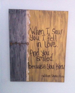 Shakespeare quote rustic home decor