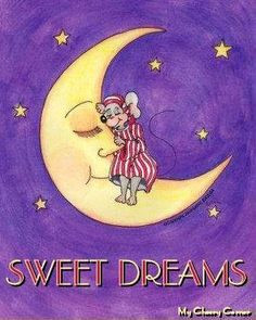 Sweet dreams quote via My Cheery Corner page on Facebook
