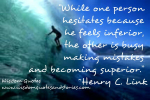 one person hesitates feeling inferior while the other is busy making ...