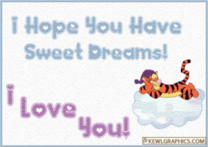 Hope you have sweet dreams Love you Facebook Graphic