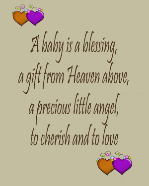 Baby Is A Blessing Nursery And Kids Quotes N 13001c Digital Art