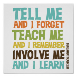 Involve Me Inspirational Quote Posters