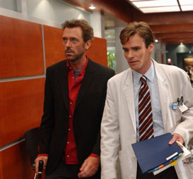 dr gregory house hugh laurie consults with dr james wilson