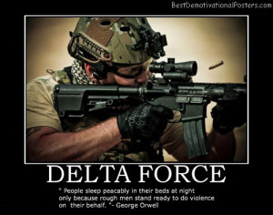 delta force quote demotivational poster