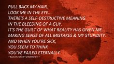 BLUE OCTOBER Lyrics from Overweight SONG QUOTE More