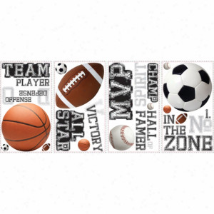 All Star Sports Sayings Wall Decals .