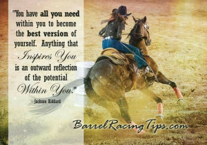 Barrel racing...