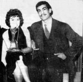 Fereydoun Farrokhzad with Forough Farrokhzad