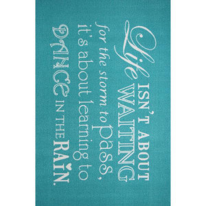Rugs - Modern - Quotes Rug Rain Turquoise 150cm x 100cm photo 2