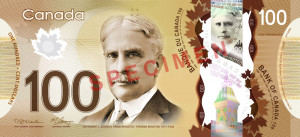 Canadian 100 dollar polymer note information and design features