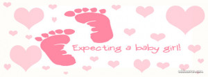 expecting a baby girl Facebook Cover