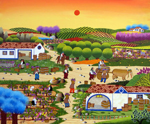 Portuguese Grape Harvest by Yiyo Moro