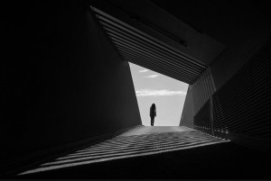 Reception hall of the Eduardo Prieto Lopez House with “The Angel ...