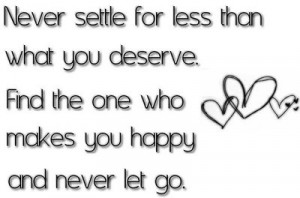 never settle for less
