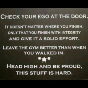 Check your ego at the door.
