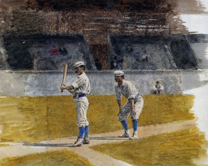 Baseball Players Practicing, 1875, Thomas Eakins.
