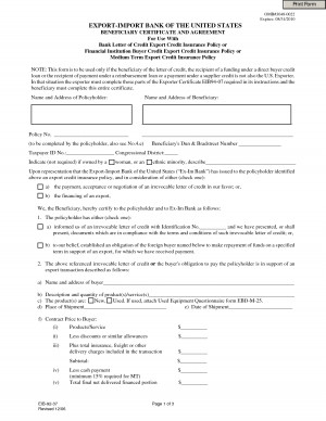 Beneficiary Certificate picture
