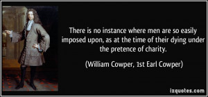 Dying Under The Pretence Of Charity William Cowper 1st Earl