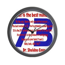 blue-red, 73-quote overlapped Wall Clock for