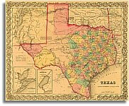 Texas Historical County Maps
