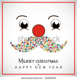 Happy New Year and Merry Christmas celebration concept with and funny ...