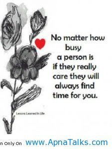 No matter how busy a person...