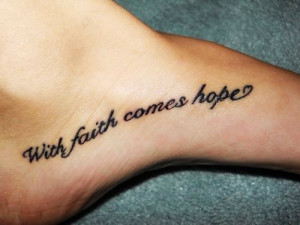 : Cute Foot Quote Tattoos for Girls – Long Inspirational Foot Quote ...