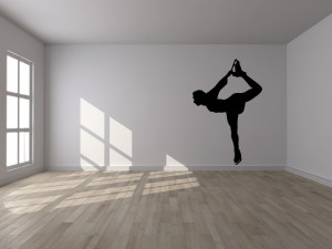 Aerobic Womans Figure Skating Wall Stickers Wall Bedroom Art Decal ...