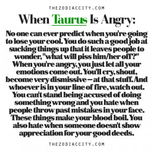 Zodiac Files: When Taurus Is Angry.