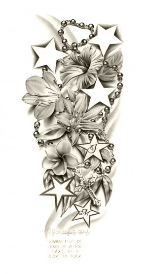Flowers Composition Sleeve tattoo by ca5per