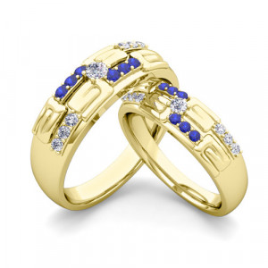 ... wedding-ring-in-14k-gold-unique-diamond-and-sapphire-wedding-band-2