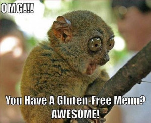 OMG!! Gluten free menu!! 