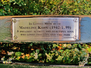 Madeline Kahn Clue Madeline kahn bench central