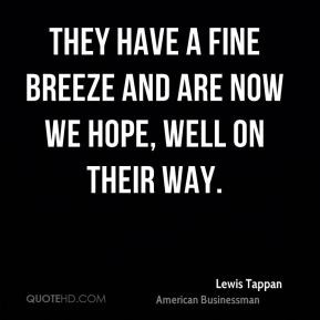 Lewis Tappan - They have a fine breeze and are now we hope, well on ...