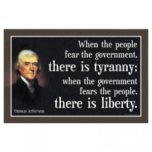 CafePress > Wall Art > Posters > Jefferson: Liberty vs. Tyranny Poster