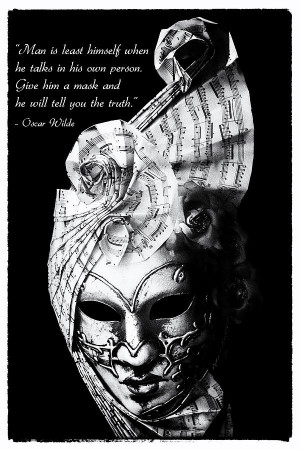 ... Of A Venitian Mask Accompanied By An Oscar Wilde Quote Photograph