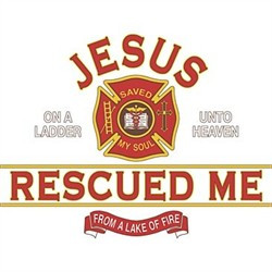 JESUS RESCUED ME Christian Inspirational Adult T-shirt