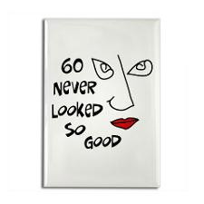 60th birthday sexy woman Rectangle Magnet for