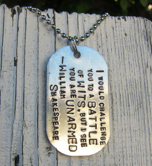 Shakespeare Quote Battle of Wits Hand by DesignByAnyOtherName