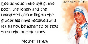 ... have received and let us not be ashamed or slow to do the humble work
