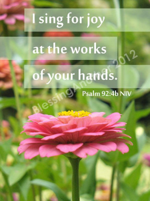 Sing For Joy At The Works Of Your Hands
