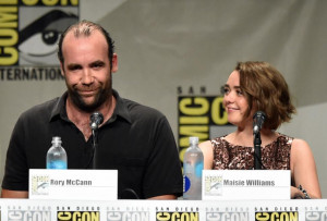 Actors Rory McCann (left) and Maisie Williams participate in the 'Game ...