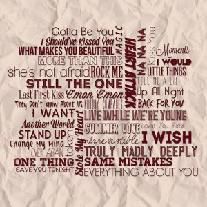 One Direction Quote Collage Tumblr One direction lyric collage