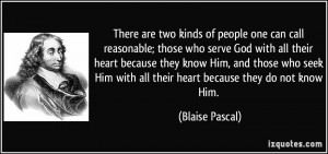 kinds of people one can call reasonable; those who serve God with all ...