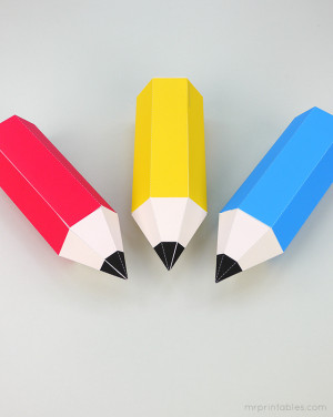 To celebrate back to school, here are some colorful pencil favor boxes ...