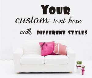 Large Custom Vinyl Wall Quote Decal Sticker,Lettering Words Art Quotes ...