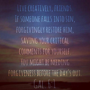 It's always a good day to forgive!